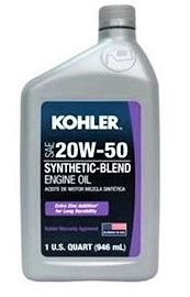 Kohler 20W50 Synthetic Blend Engine Oil, 06-203a